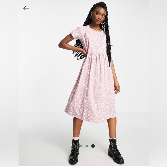 Pink Midi Smock Dress - Picture 2 of 8